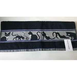 Handdoek - Katten - Zwart